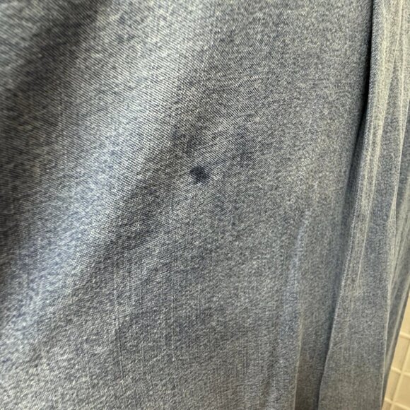 Heart velvet blouse, women,Jeans,size M,blue,Tencel,long sleeves,pockets, button - Picture 7 of 13